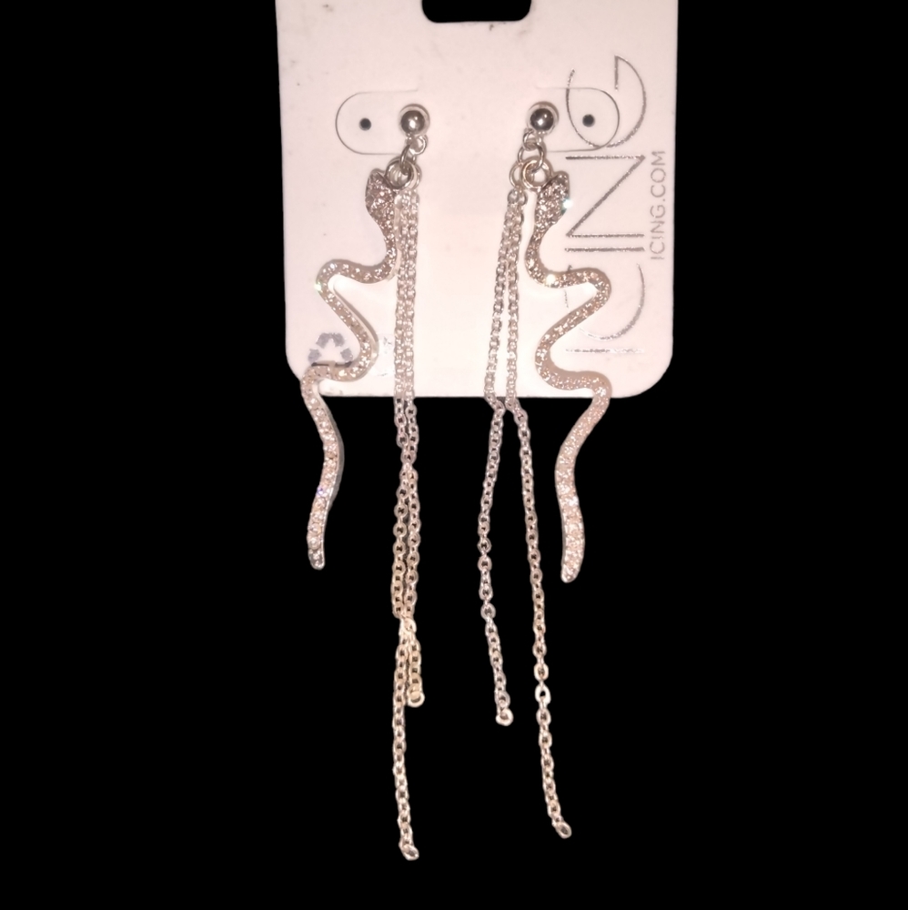 NWT Crystal Snake Drop Earrings